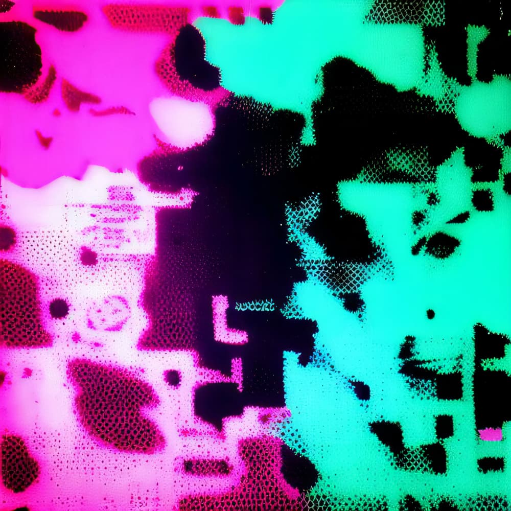 Neon Glitch Abstract by Cicero Spin — canvas wall art