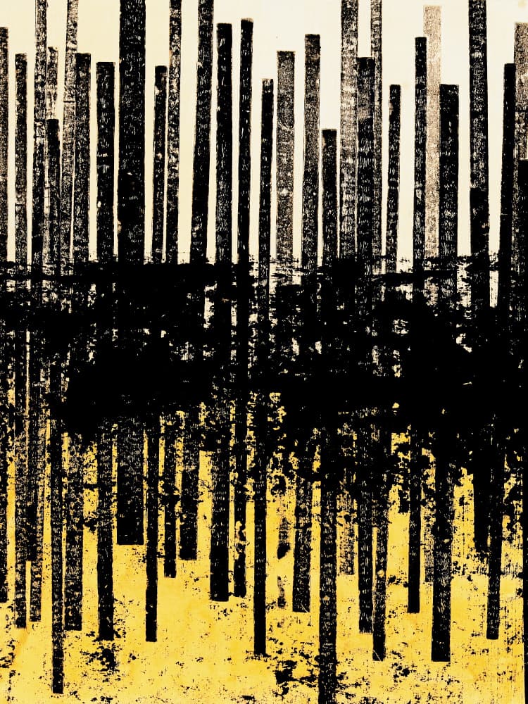 Golden Forest Reflection by Petr Strnad — canvas wall art