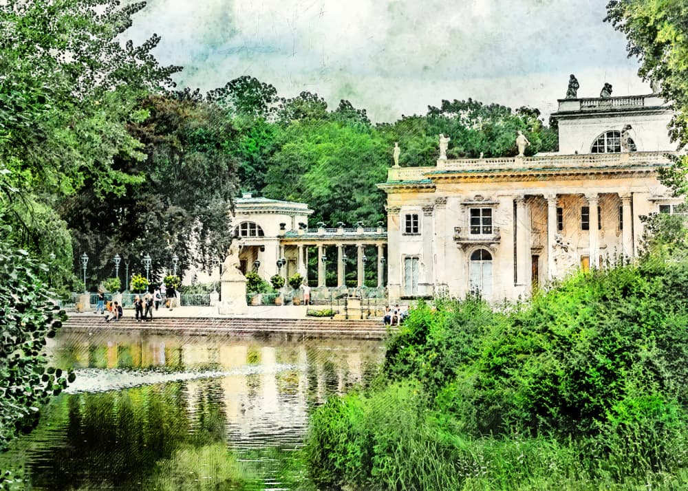 Majestic Palace Reflections by Justyna Jaszke — canvas wall art