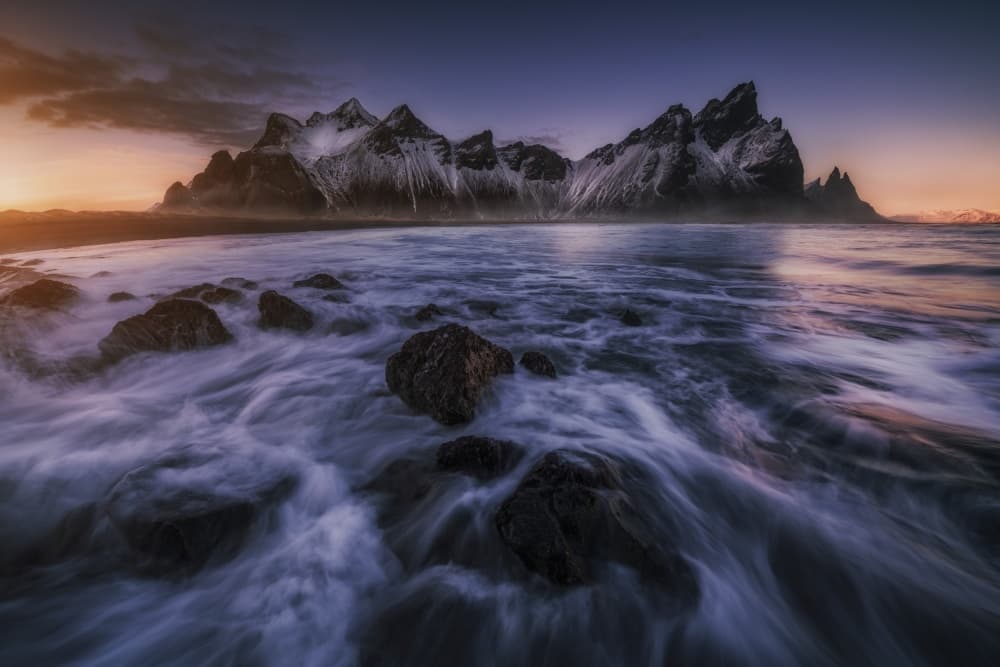 Moody Mountain Waves by Juan Pablo de Miguel — canvas wall art