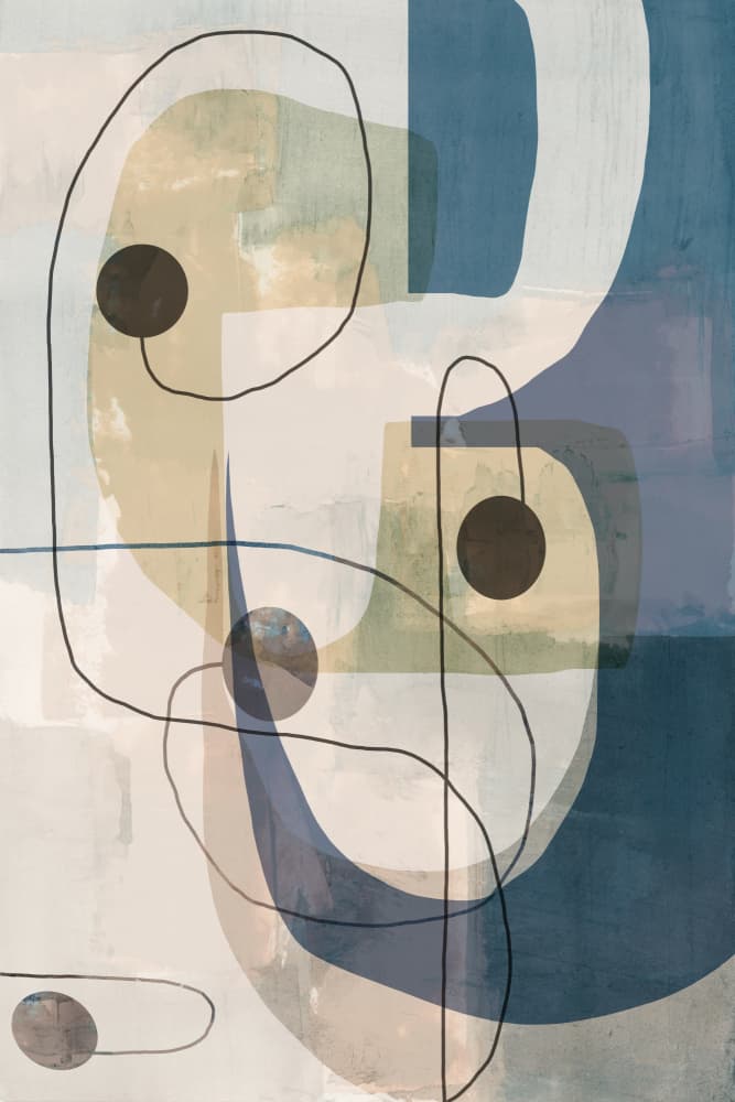 Organic Blue Flow by casa cartissi — canvas wall art