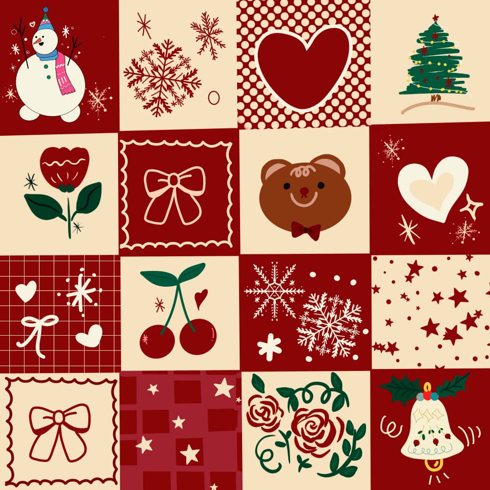 Festive Winter Love by sucidraw — canvas wall art