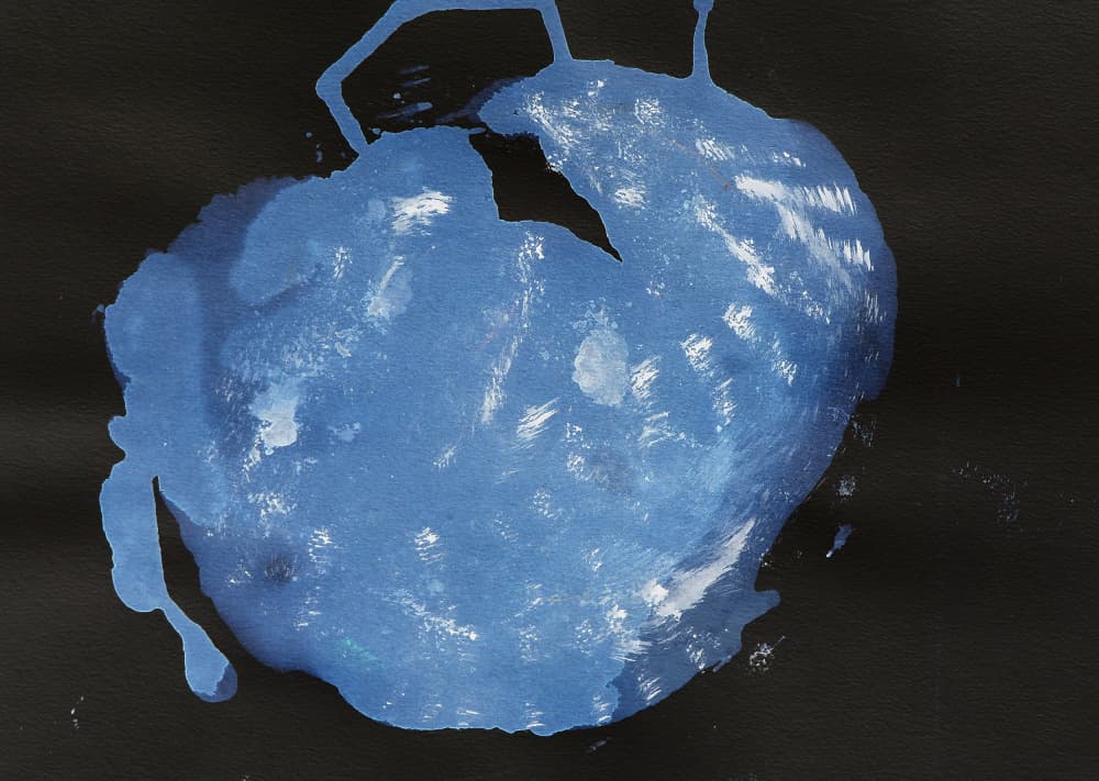 Fluid Blue Shape by Santhosh ch — canvas wall art