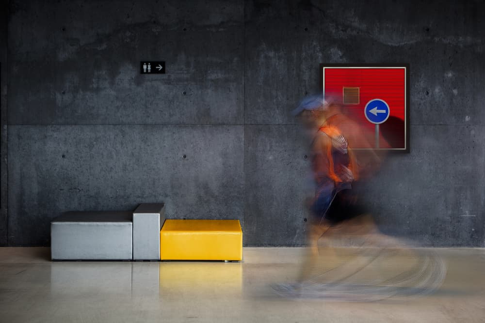 Urban Motion Cyclist by Juan Antonio Palacios — canvas wall art