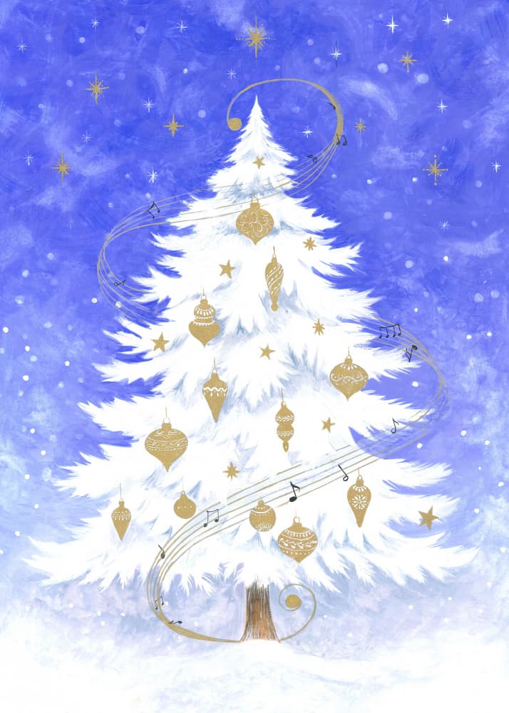White Chrismas Tree by Isabelle Brent — canvas wall art