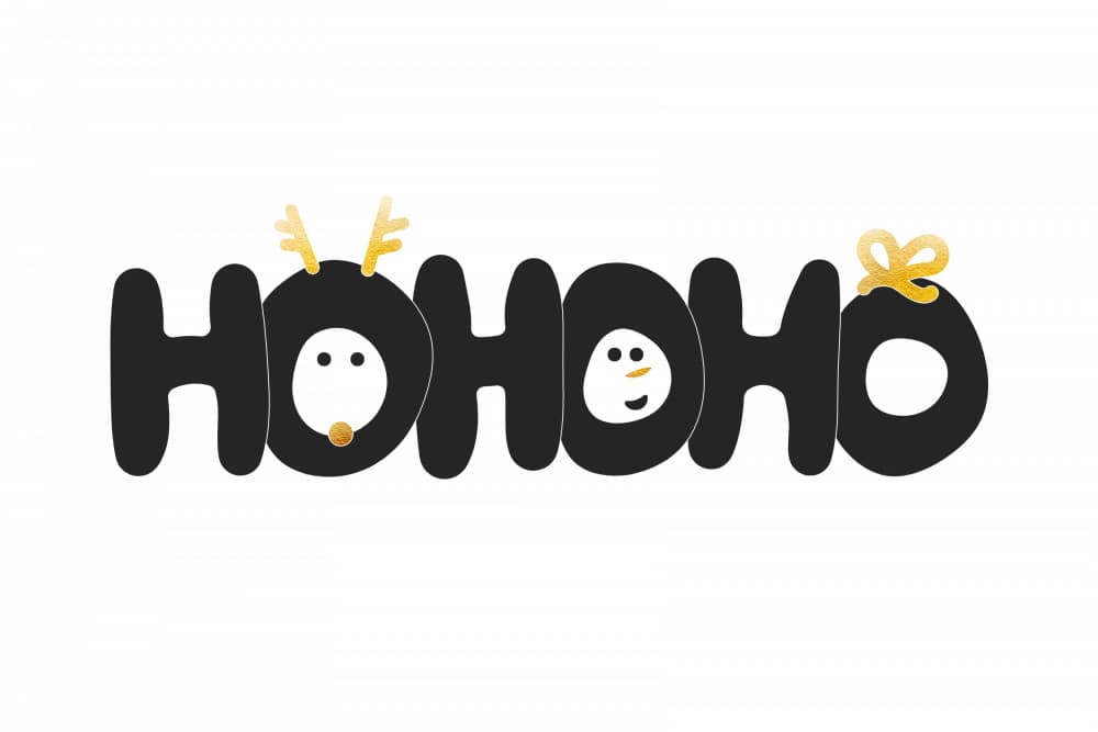Whimsical HoHoHo Holidays by amini54 — canvas wall art