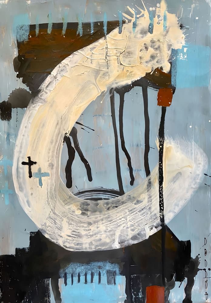Modern Blue Abstraction by Afranio Raposo — canvas wall art