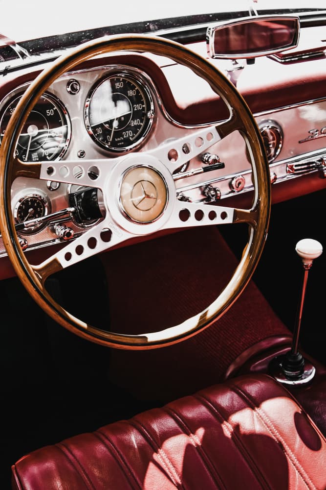 Vintage Car Interior by Magda Izzard — canvas wall art