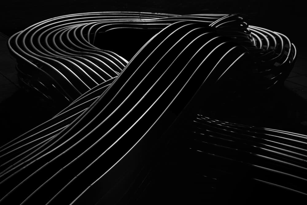 Dynamic Curved Lines by Greetje van Son — canvas wall art