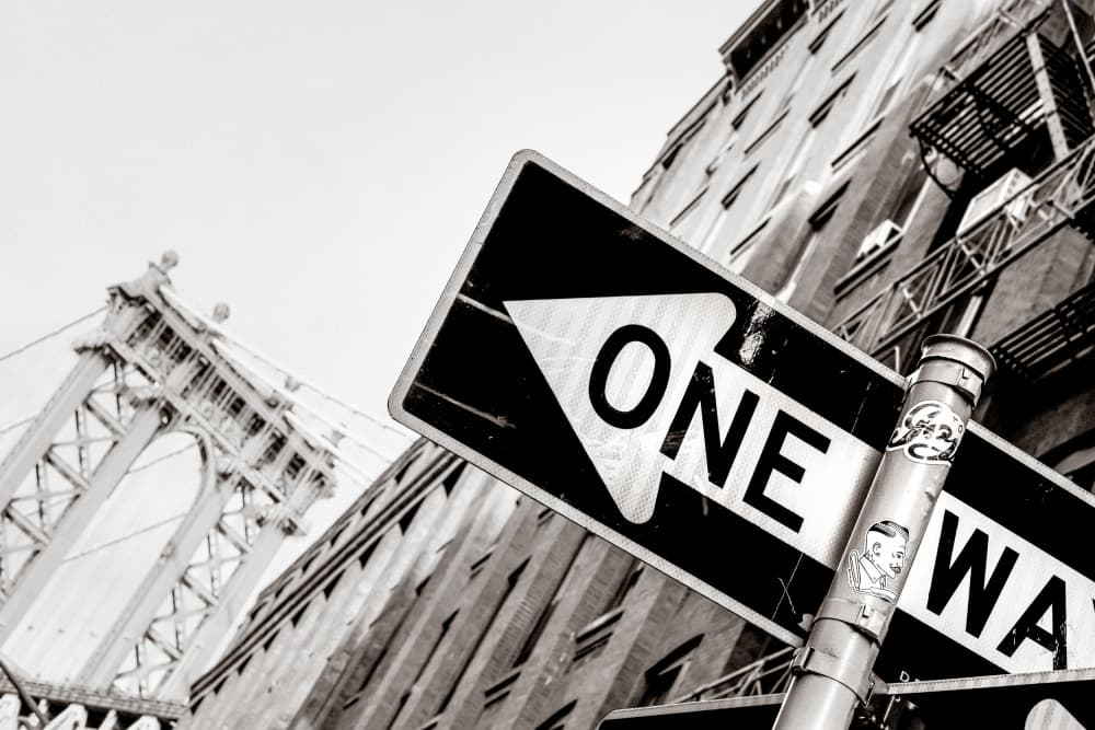 Manhattan Bridge One Way by Rikard Martin — canvas wall art