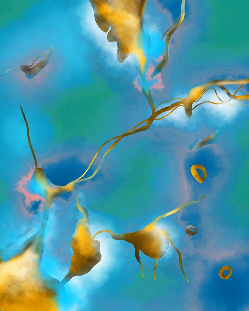 Organic Golden Flow by Uma Gokhale — canvas wall art
