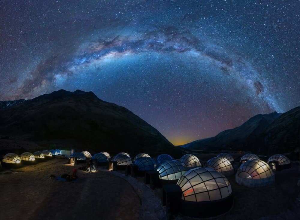 Milky Way Mountain Camp by Dianne Mao — canvas wall art