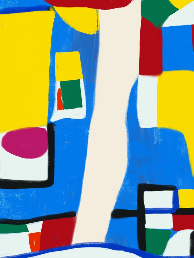 Colorful Geometric Abstract by Little Dean — canvas wall art