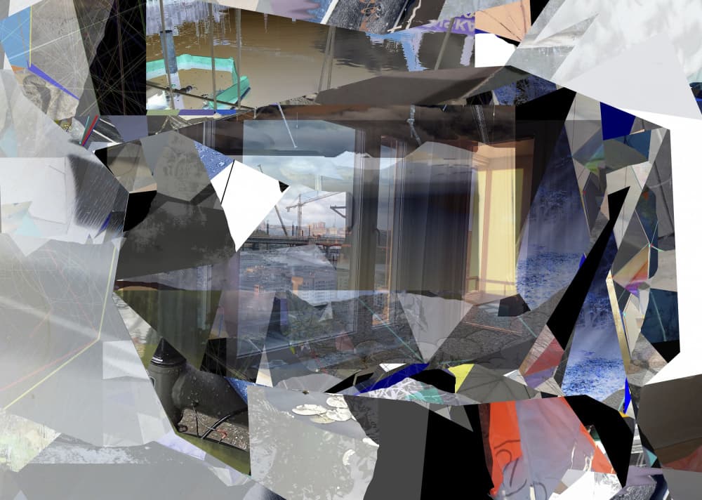 Fragmented City View by Stefan Fransson — canvas wall art