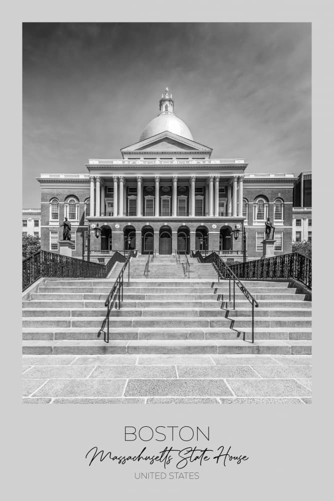 Massachusetts State House Boston by Melanie Viola — canvas wall art