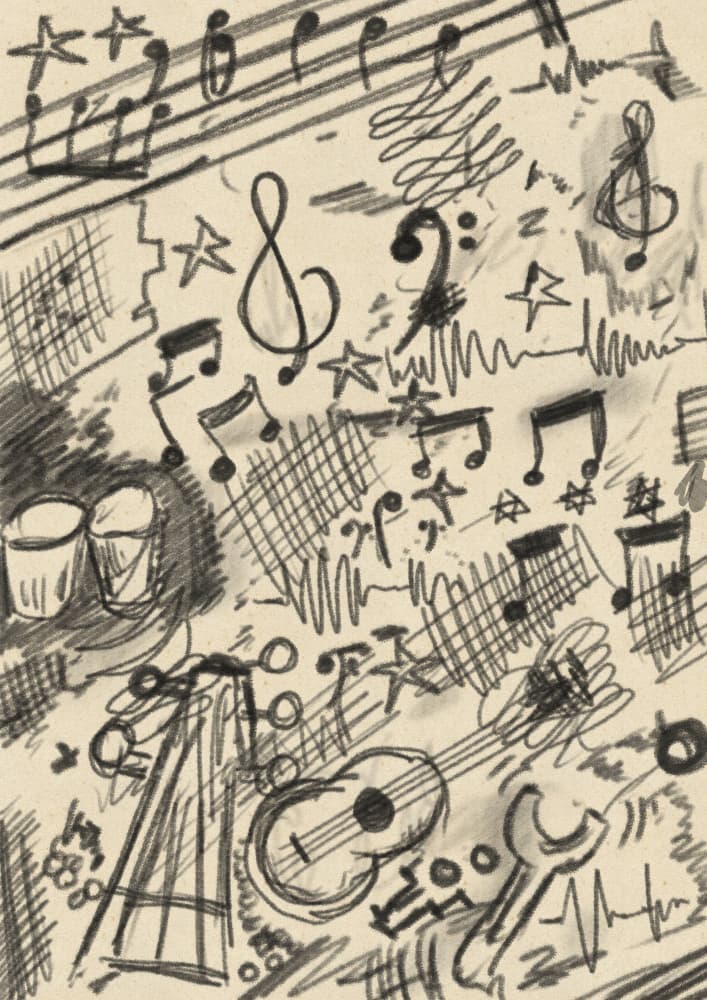 Creative Music Sketch by Nicholas — canvas wall art