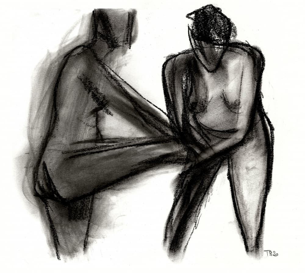 Expressive Nude Figures by Tore Bahnson — canvas wall art