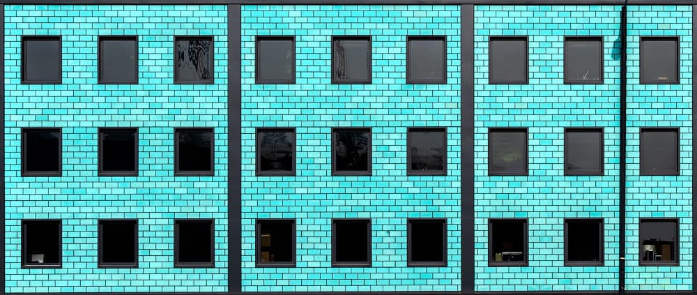 Modern Turquoise Grid by Luigi Greco — canvas wall art