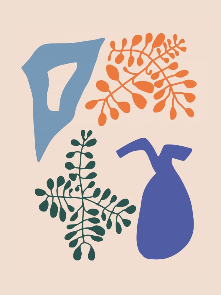 Abstract Nature Shapes by Little Dean — canvas wall art