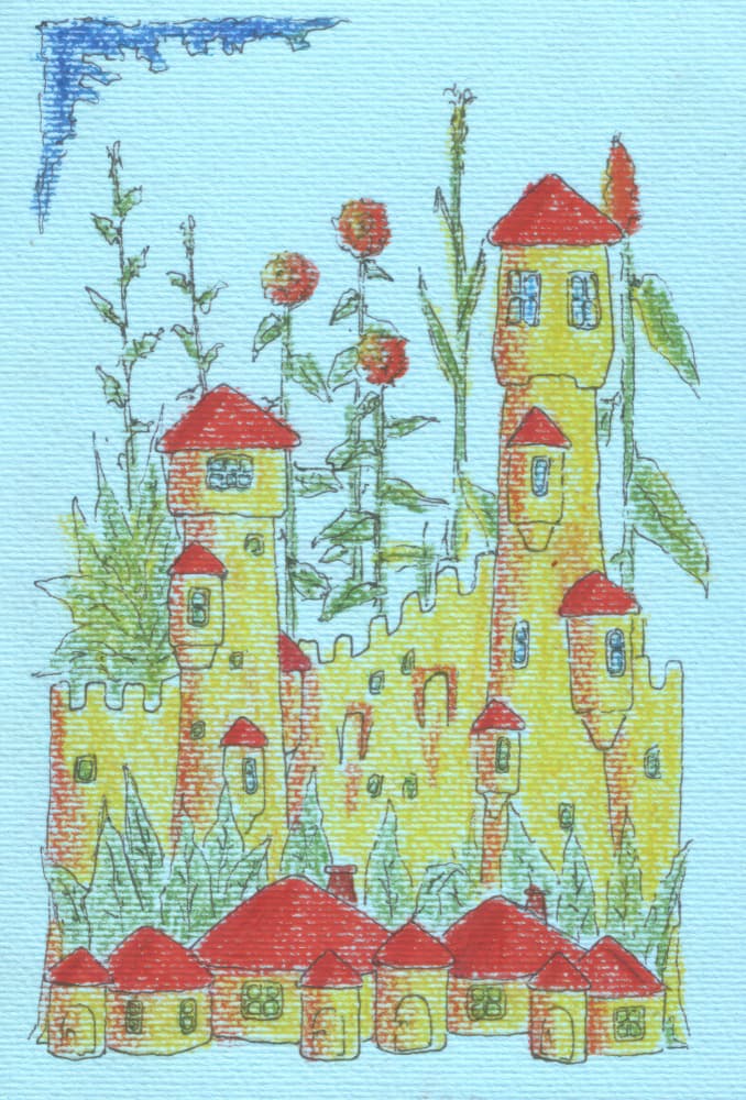 Whimsical Castle Garden by Kulik — canvas wall art