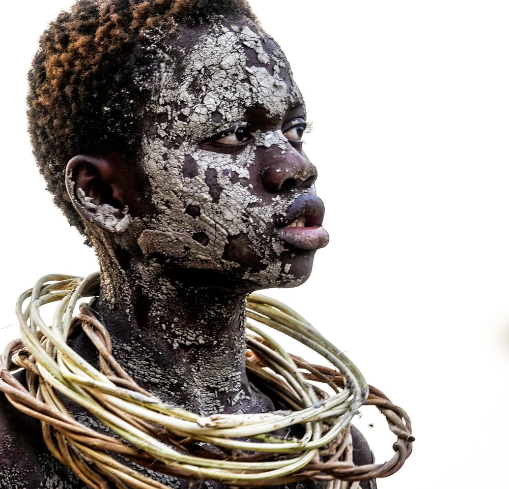African Clay Portrait by Elena Molina — canvas wall art