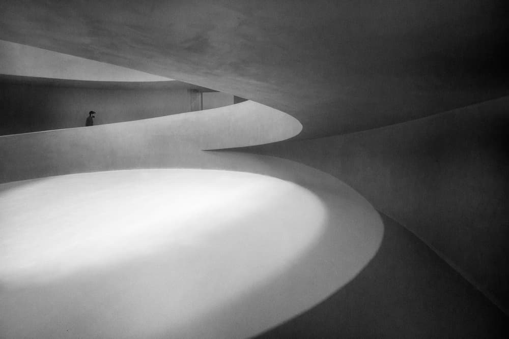 Architectural Curves with Figure by Olavo Azevedo — canvas wall art