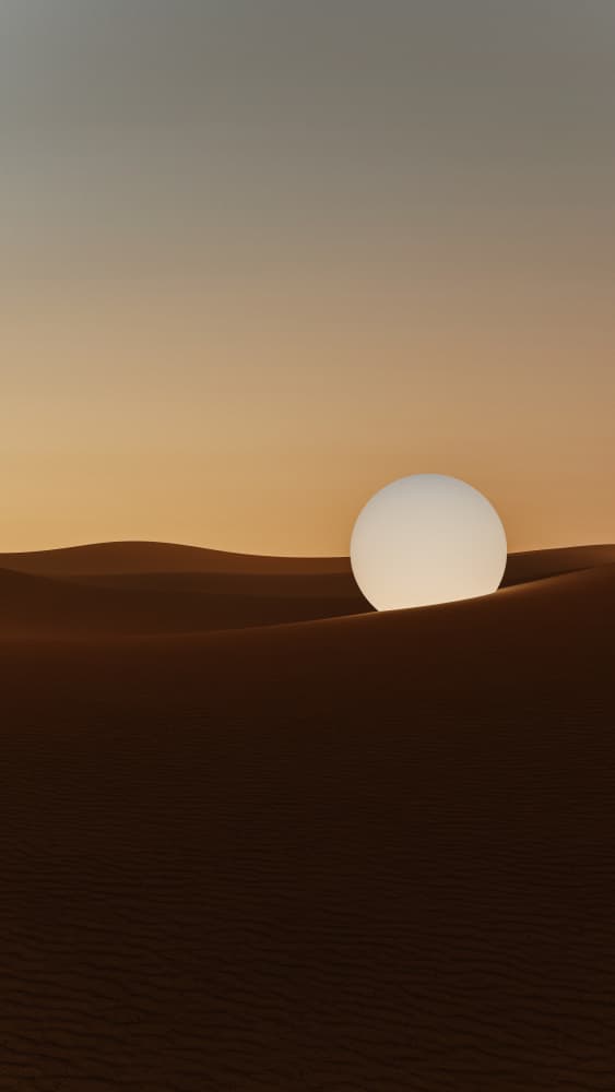 Glowing Desert Sphere by Javier Pardina — canvas wall art