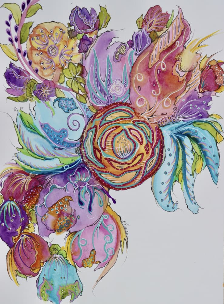 Whimsical Floral Fantasy by Amy Tieman — canvas wall art