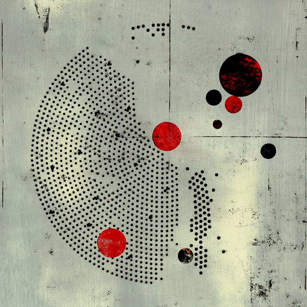 Abstract Red Circles by Petr Strnad — canvas wall art