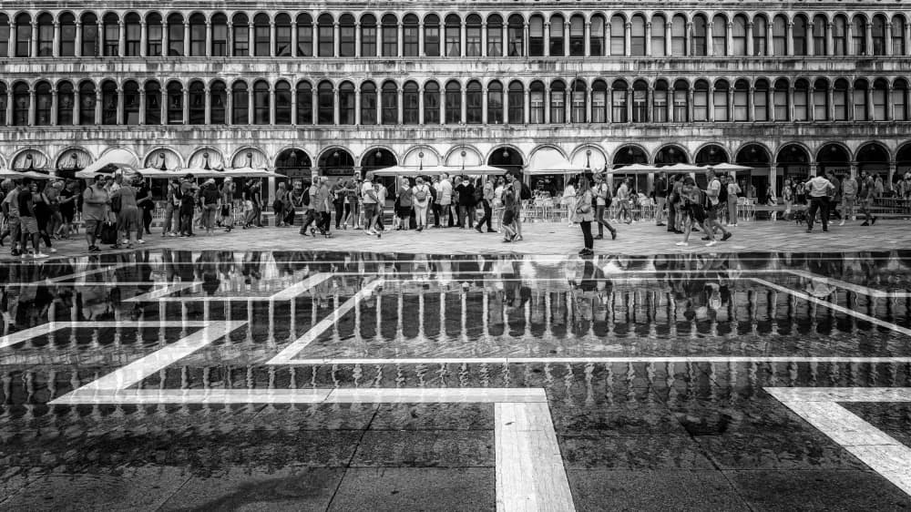 Venice Piazza Reflections by Ida Tittelova AFIAP — canvas wall art