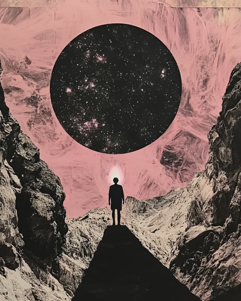 Man Under Cosmic Sky by Samantha Hearn — canvas wall art