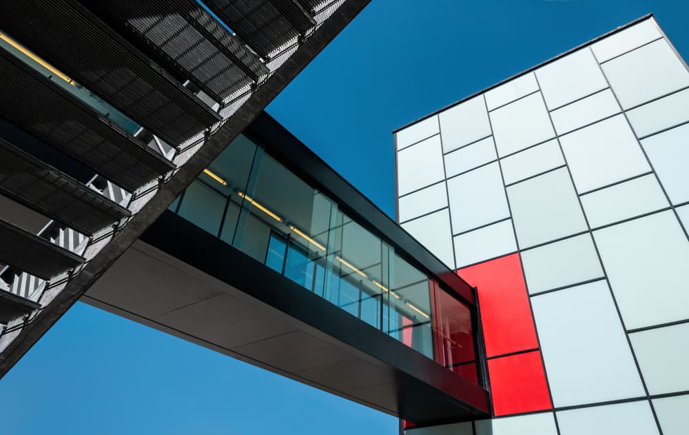 Modern Geometric Skywalk by Lus Joosten — canvas wall art