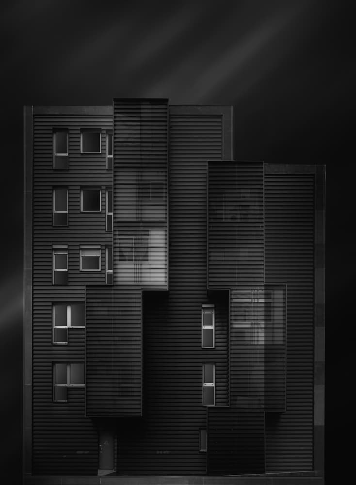Geometric Urban Facade by Alfonso Novillo — canvas wall art