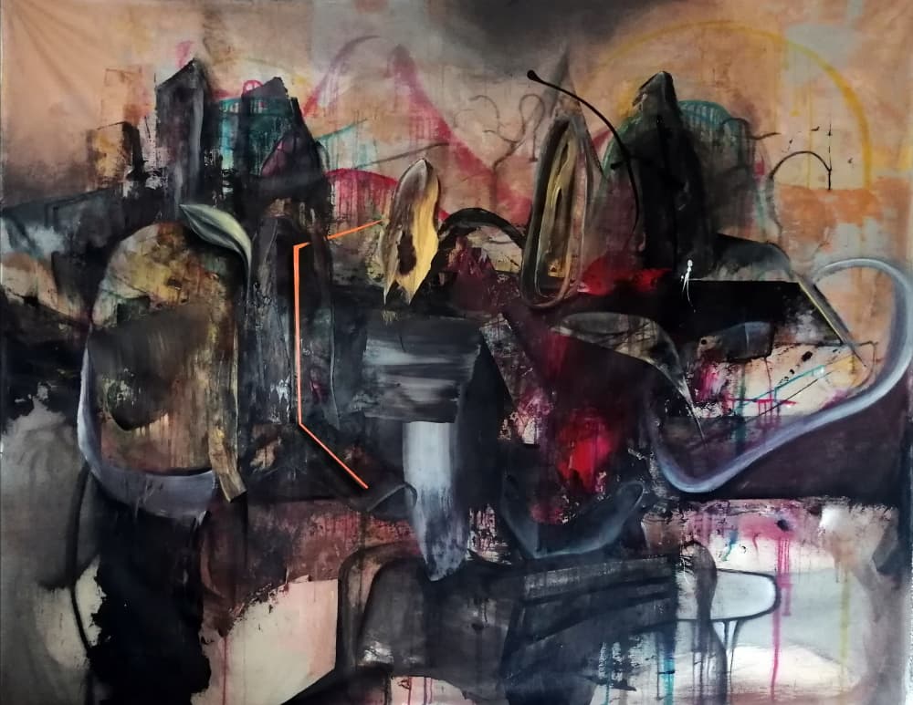 Dark Abstract Urban Flow by Stefano Mazzolini — canvas wall art