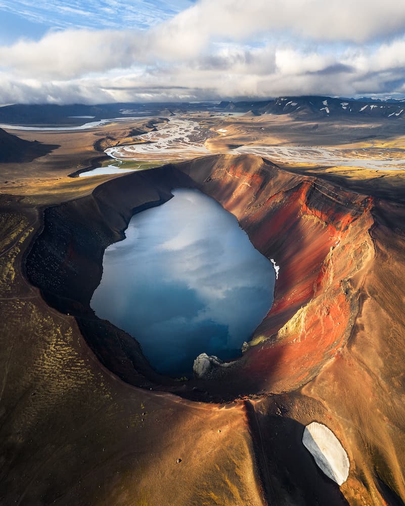 Icelandic Crater Landscape by Daniel Gastager — canvas wall art