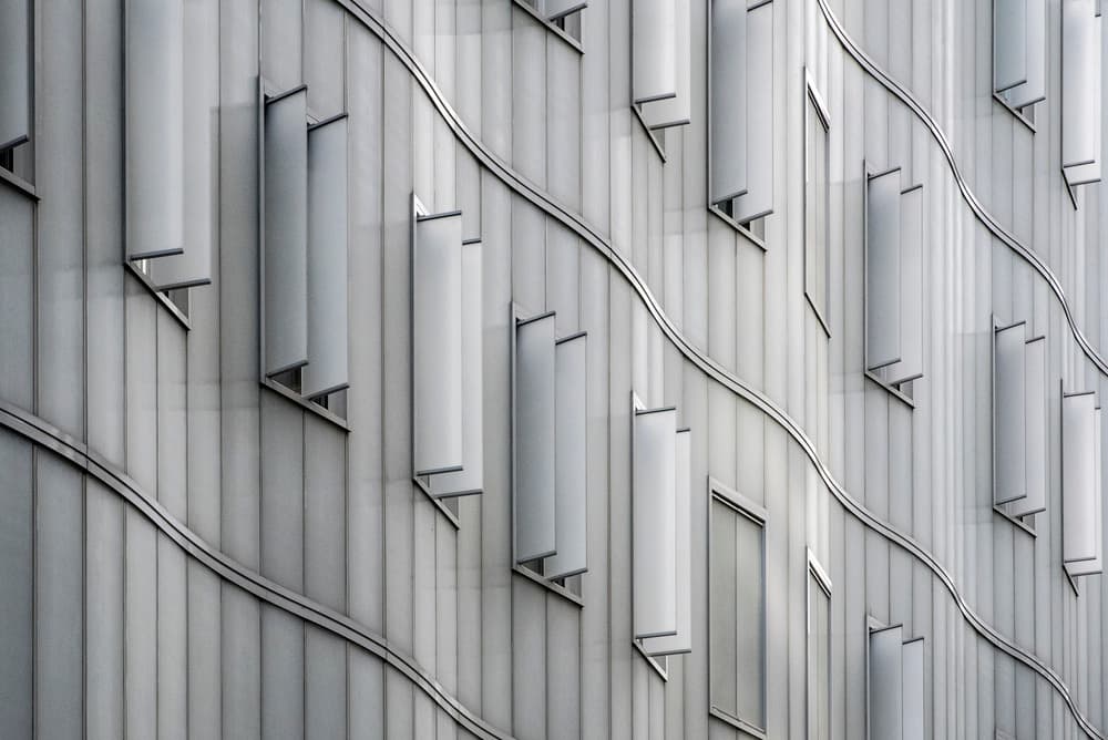Wavy Metal Facade by Linda Wride — canvas wall art