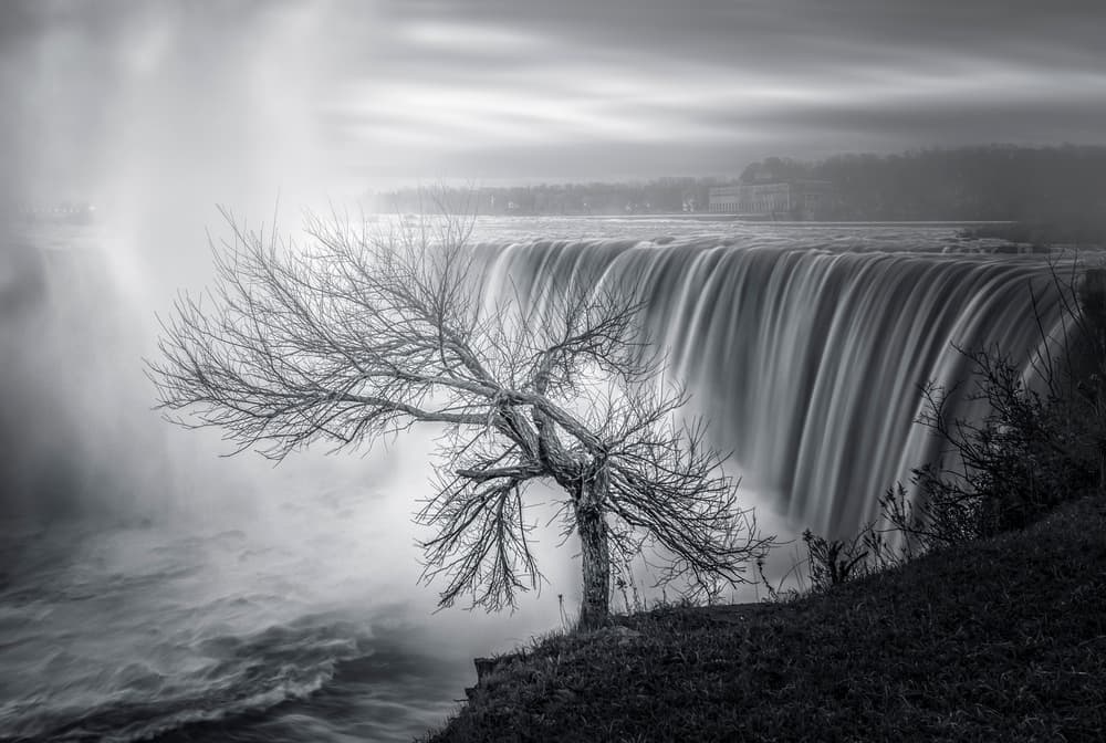 Powerful Falls Landscape by Larry Deng APA — canvas wall art