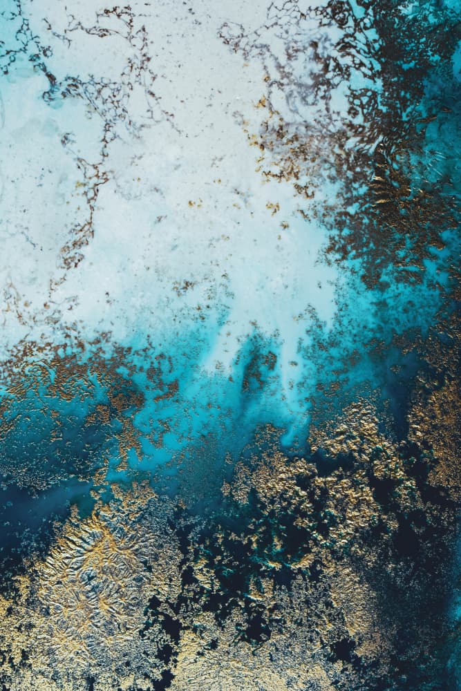 Abstract Currents - Clear Waters by Petra Meikle de Vlas — canvas wall art