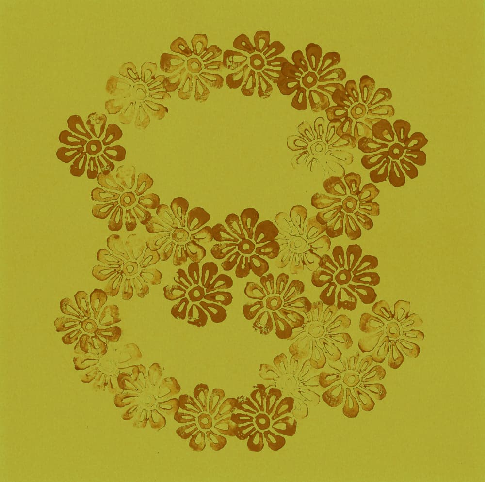 Stamped Flower Pattern by Santhosh ch — canvas wall art