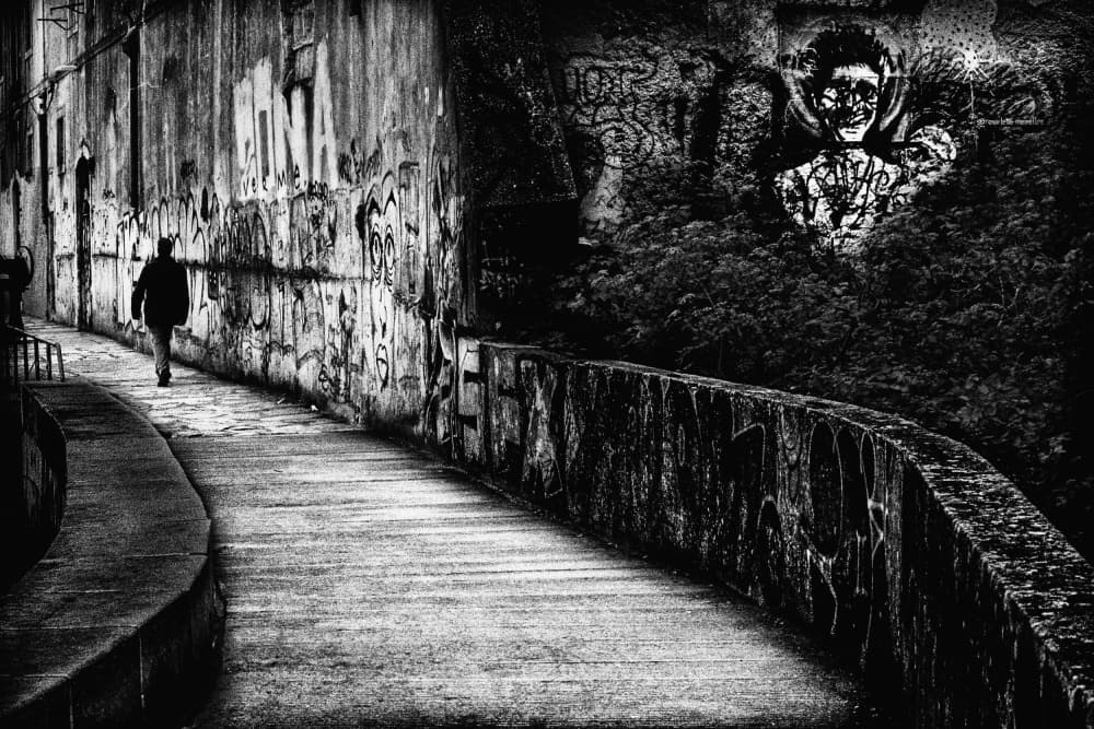 Man on Gritty Path by Paulo Abrantes — canvas wall art