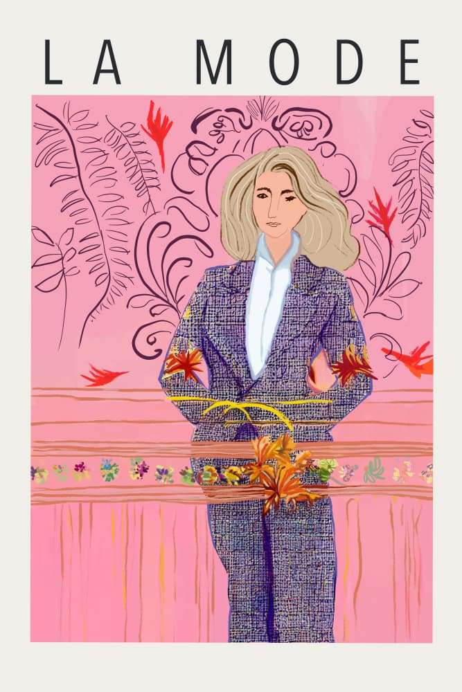 Chic Fashion Portrait by Beate Tubach — canvas wall art
