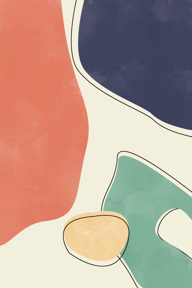 Organic Muted Forms by Vesuvik Designs — canvas wall art