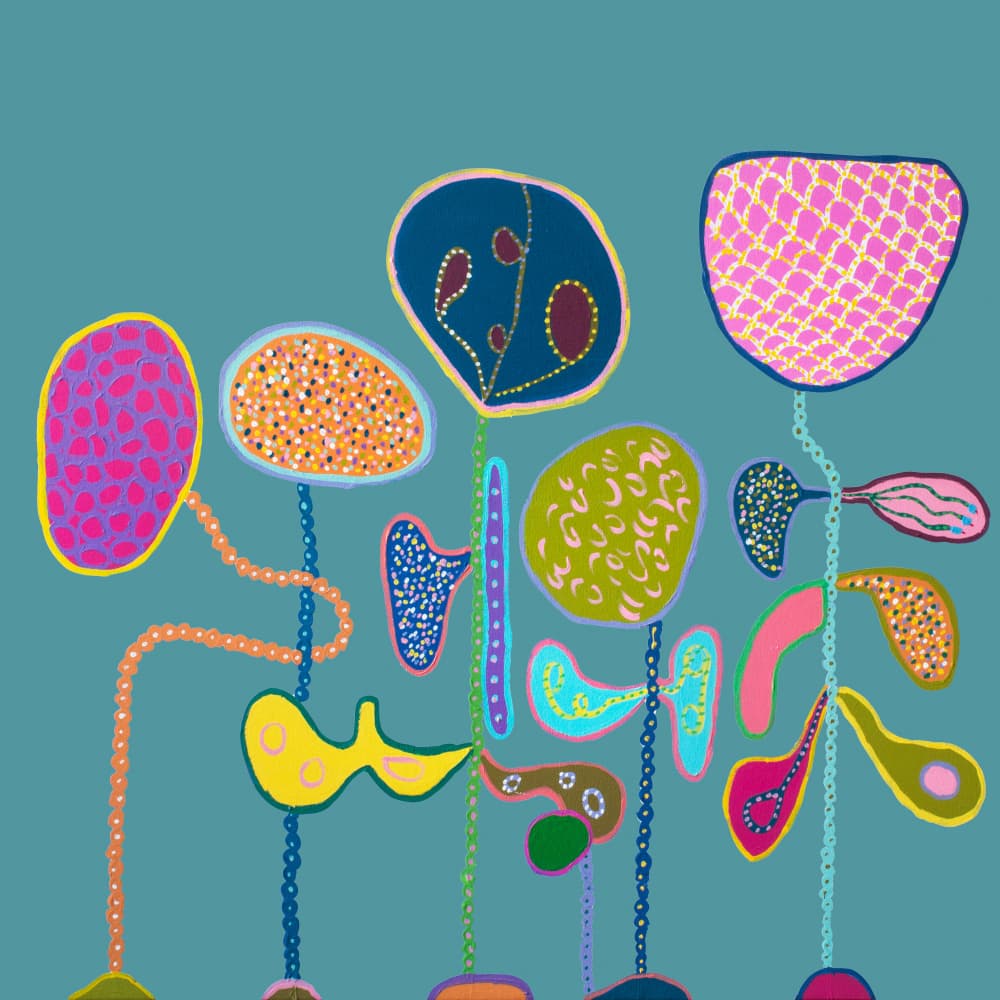 Vibrant Fantasy Flora by Helen Joynson — canvas wall art
