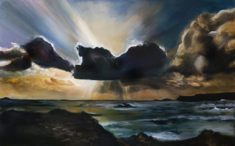 Dramatic Coastal Light by Christine Lindstrom — canvas wall art