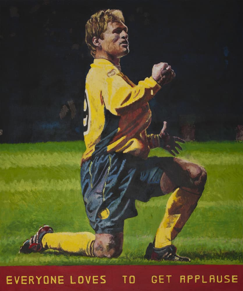 Soccer Player Celebration by Anton Terziev — canvas wall art