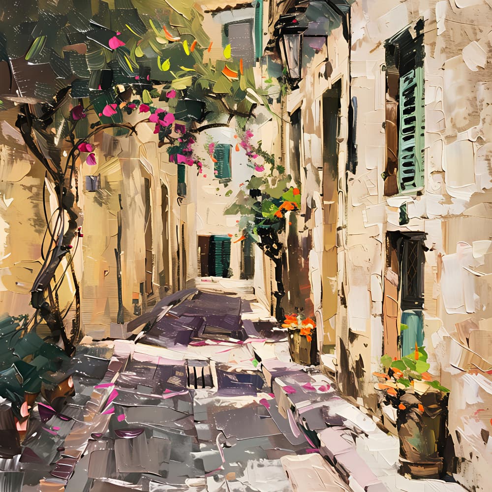 Charming European Alley by Avanesova Elena — canvas wall art