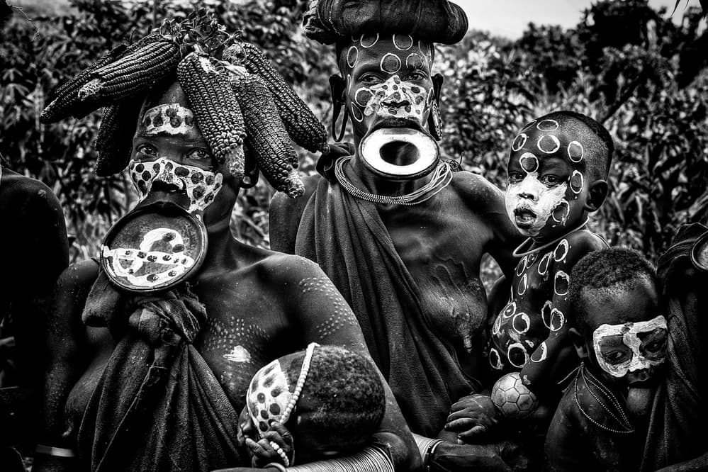 African Tribal Family Portrait by Joxe Inazio Kuesta Garmendia — canvas wall art