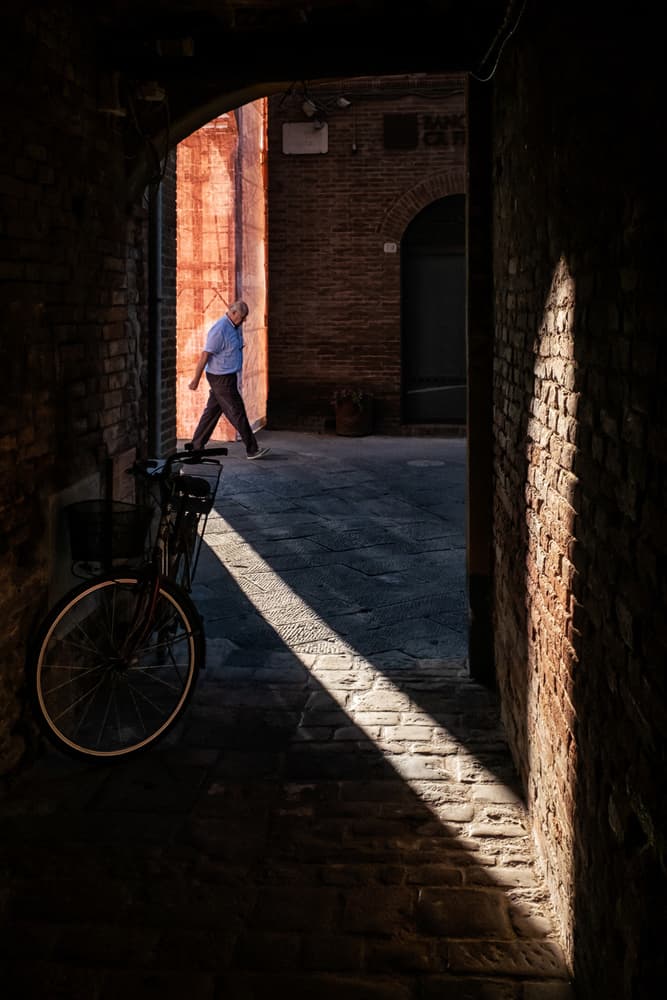 Sunlit Alleyway Passage by Luca Domenichi — canvas wall art