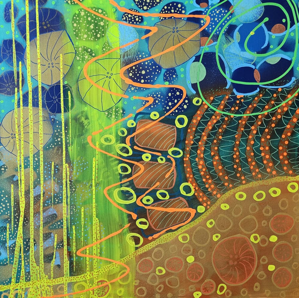 Vibrant Underwater Patterns by Olea Huuska — canvas wall art