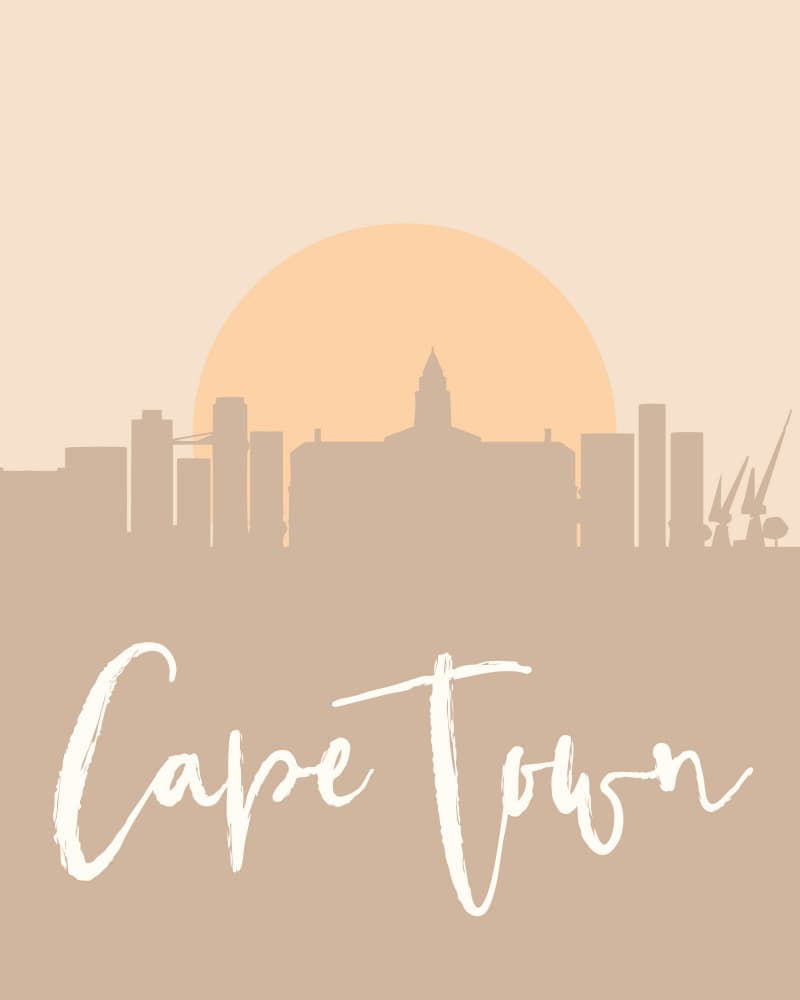 Cape Town Sunset Skyline by Emiliano Deificus — canvas wall art